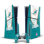 OFFICIAL NFL MIAMI DOLPHINS VINYL SKIN FOR SONY PS5 SLIM DISC EDITION BUNDLE