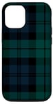 Coque pour iPhone 15 Pro Plaid vert, rouge, bleu