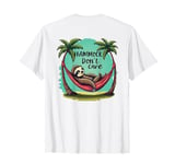 Relaxing Sloth Hammock Don’t Care Funny Tropical Palm Tree T-Shirt