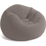 Fauteuil poire Soft INTEX - Vinyle - Gonflage rapide - Gris