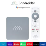 Homatics Box HD AndroidTV 1080p WiFi Media Player with Voice Remote Control Gray