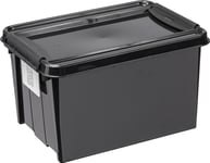 Waste Bin Plast Team Container With Lid Plastteam Probox Recycle Qr 14L Black