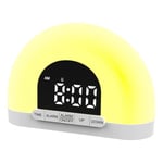 1X(Adjustable Sunrise Alarm Clock for Heavy Sleepers,  Light Sunrise Alarm7663