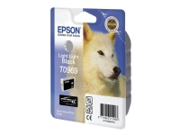 Epson T0969 - 11.4 ml - light light black - original - blister - bläckpatron - för Stylus Photo R2880