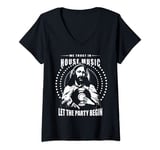 Womens We trust in House Music V-Neck T-Shirt