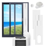 AGPTEK Window Vent Kit for Air Conditioner, AC Window Slide Kit Plate for 5/5.9Inch Exhaust Hose, Length Adjustable 17”- 62” with 2 in 1 Coupler & Mesh, Suit for Sliding Window, for Portable AC Unit