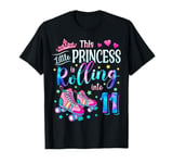 Roller Skate 11th Birthday Shirt 11 Year Old Girl Party T-Shirt