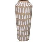 Vacchetti Vase en céramique Sable Blanc Rond, Multicolore, Moyen
