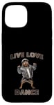 Coque pour iPhone 15 Live Love Dance Cool Dog Hip Hop Vibes