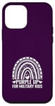 Coque pour iPhone 12 mini Purple Up For Military Kids Sensibilisation Militaire Enfant Arc-en-ciel