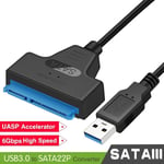 Speed 2.5 Inch HDD SSD 22 Pin Sata III Cable Converter USB 3.0 To SATA Adapter