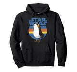 Star Wars The Last Jedi Porg Striped Retro Circle Portrait Pullover Hoodie