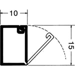 2 meter Tehalit kabelkanal, 10x15 mm i hvid