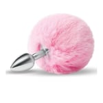 Whipsmart Furry Tales Pink Bunny Tail Metal Anal/Butt Plug Sex Toy