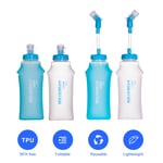 2pcs 500ml TPU Soft Flask Collapsible Sports Water Bottle For Hydration Pack UK