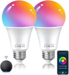 HUTAKUZE Ampoule Intelligente Wifi Led Smart Bulb E27 RGB Ampoule Connectee A...