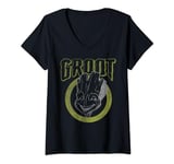 Marvel Guardians Of The Galaxy Groot Dark Portrait T-Shirt avec Col en V