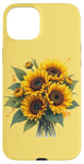 iPhone 15 Plus Yellow Sunflowers Cute summer flowers Floral Positivity Case