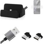 Charging Station for Motorola Edge 30 Neo + USB-Typ C u. Micro-USB-Adapter