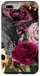 Coque pour iPhone 7 Plus/8 Plus Rouge Rose Halloween Noir Goutte Tête de mort Roses Femmes Fille