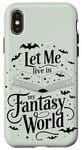 Coque pour iPhone X/XS Magical Fairies and Dragons Amoureux de livres