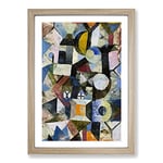 Big Box Art Yellow Half-Moon by Paul Klee Framed Wall Art Picture Print Ready to Hang, Oak A2 (62 x 45 cm)