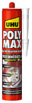 UHU Polymax prise immédiate- Mastic/colle de fixation MSP pour coller, assembler et jointer, toutes surfaces, ultra solide, sans solvants, blanc, cartouche 425 g