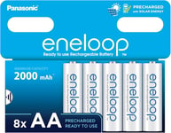 eneloop, AA/Mignon, Rechargeable Battery, Pack of 8, Capacity of 2000 mAh, Read