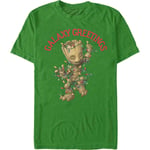 Galaxy Greetings Groot Julbelysning Marvel Comics T-shirt Ny L