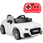 Goplus - Audi tt rs Voiture Electrique Enfants, Voiture pour Enfants Klaxon, Musique, Phare LED,Pousser pour Enfants,Double Porte Télécommande 2.4G