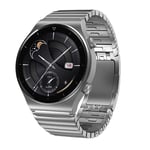 VeveXiao Strap Compatible with Huawei GT3 46mm/Watch 3/3pro GT 46mm/GT2 Pro/GT2 46mm,22mm Stainless Steel Replacement Strap for Galaxy Watch 46mm/Galaxy watch 3 45mm/Gear S3 Metal Band (Silver)
