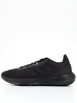 adidas Runfalcon 3.0 Wide Fit Running Trainers - Black, Black, Size 6, Men