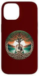 Coque pour iPhone 14 Folk Music In Nature By A Lake Guitare acoustique hippie