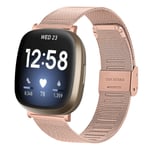Fitbit Versa 3 armband i rostfritt watch rose gold