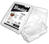 Vahvistettu suojapeite Bradas White, 2 x 3 m, 90 g/m²