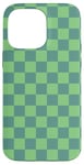 Coque pour iPhone 14 Pro Max Damier vert à carreaux