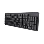 Trust Ody II Silent Wireless Keyboard QWERTY UK Layout, Membrane Low Profile Keys, USB Receiver 2.4GHz, Spill-Resistant, Batteries Included, Quiet Computer Keyboard for PC Laptop Mac - Black