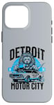 Coque pour iPhone 16 Pro Max Detroit Motor City Lion Muscle Car T-shirt graphique