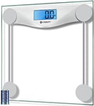 Etekcity Scales for Body Weight, Bathroom Scale with Clear LCD Display, High-Precision Measurement Technology (0.1kg/Max 180kg), 6mm Ultra Slim Design Tempered Glass, Battery Included