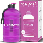 HYDRATE XL Jug 2.2 Litre Water Bottle - BPA Free with Nylon Strap and Flip Cap -