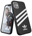 adidas 42229 Phone Case Designed for iPhone 12 Mini Case, 5.4 Inches, Drop Tested Cases, Shockproof Raised Edges, Originals Moulded PU Protective Cover, Black and White