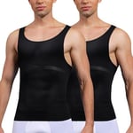 SLIMBELLE Débardeur Homme Tee Shirt Compression Homme élasticité Minceur Top Gainant Ventre Plat Homme Body Shaper Gainant Maillots De Corps Homme