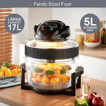 Quest Large Halogen Convection Air Fryer Oven with Extender Ring & Timer / 17L