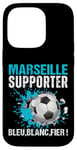 Coque pour iPhone 14 Pro Marseille Supporter Football Cadeau Fan Foot Marseillais