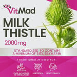 Milk Thistle 120 Tablets - 80% Silymarin High Strength 2000mg - 4 Months Supply