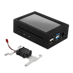 Boîtier ABS pour Raspberry Pi 3 B Plus,écran tactile TFT LCD 3.5x480,moniteur d'affichage GPIO,boîtier pour Raspberry Pi 4 modèle B 3B + 3B,320 pouces - Type for Pi 4 Fan Metal