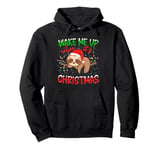 Sloth Xmas Lights Wake Me Up When It's Christmas Sloth Pullover Hoodie