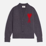 AMI De Coeur Intarsia-Wool Cardigan - M