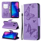 Xiaomi Butterfly Redmi Note 7 / 7S Pro nahkakotelo - Violetti