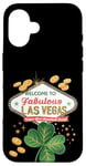 Coque pour iPhone 16 Shamrock Crazy - Jeu de hasard pour la Saint-Patrick de Las Vegas